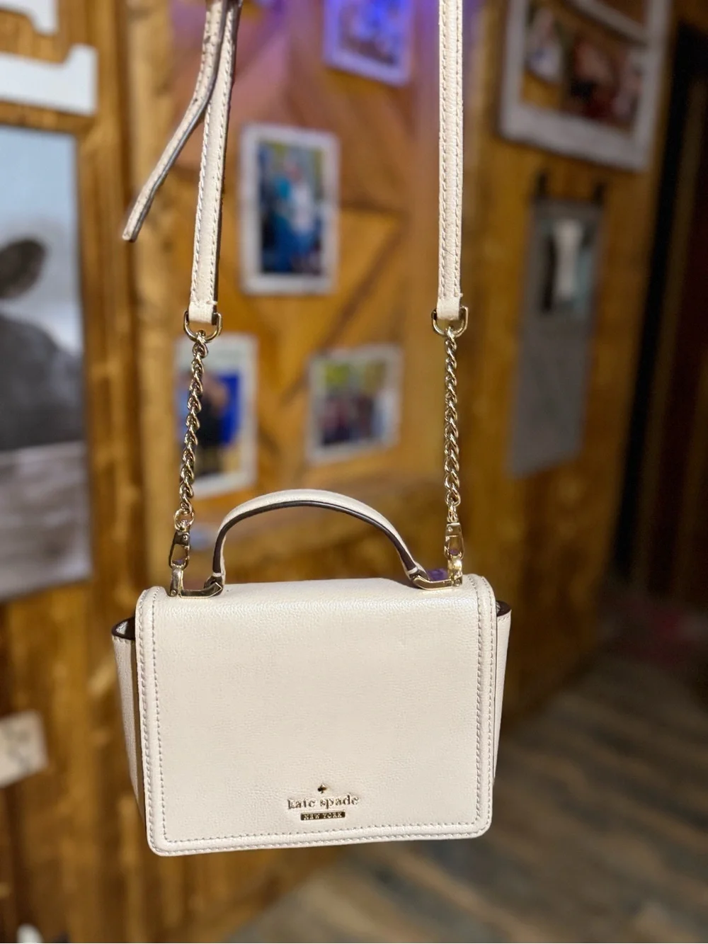 Kate Spade Patterson Drive Maisie Mini Leather Crossbody Taupe